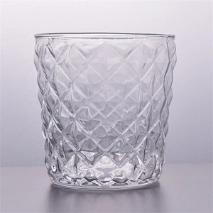 Clear crystal candle container glass tea light candle jar bedroom decor factory