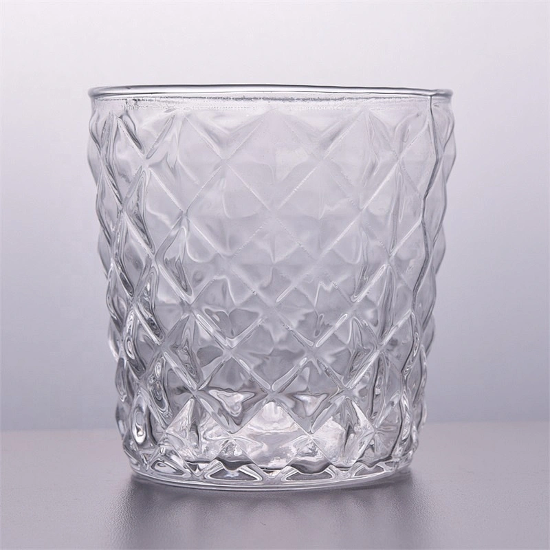 Clear crystal candle container glass tea light candle jar bedroom decor factory