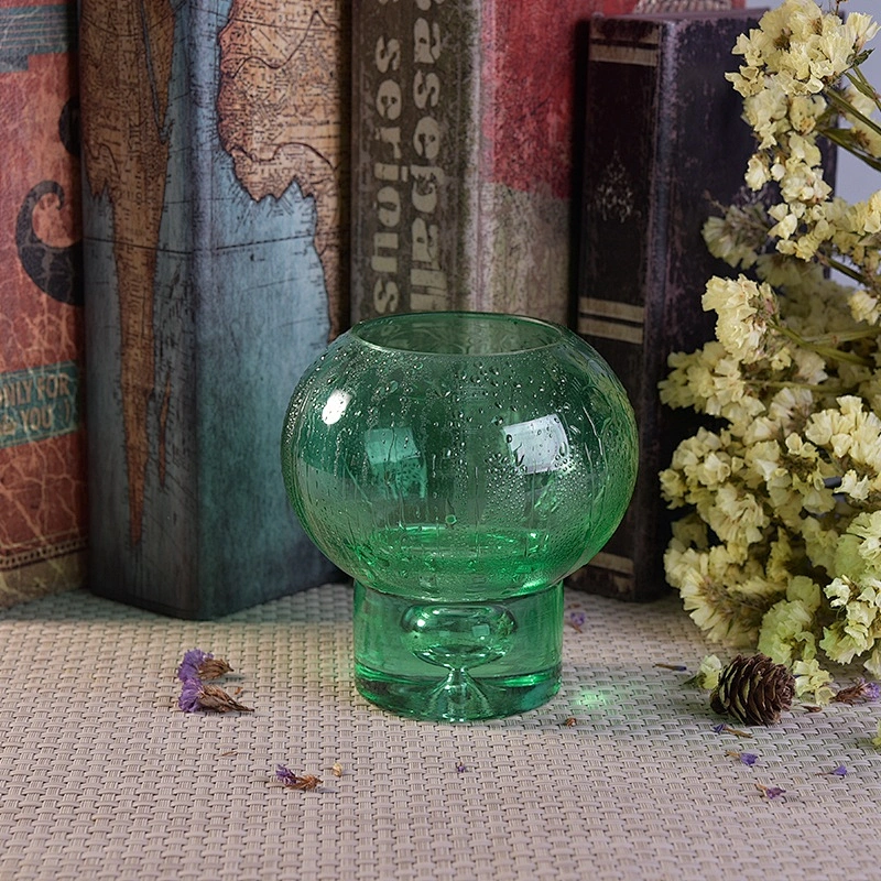450ml Wholesales green candle container glass candle stand