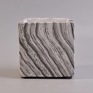 Square concrete candle vessel hurricane candle holders home decoration