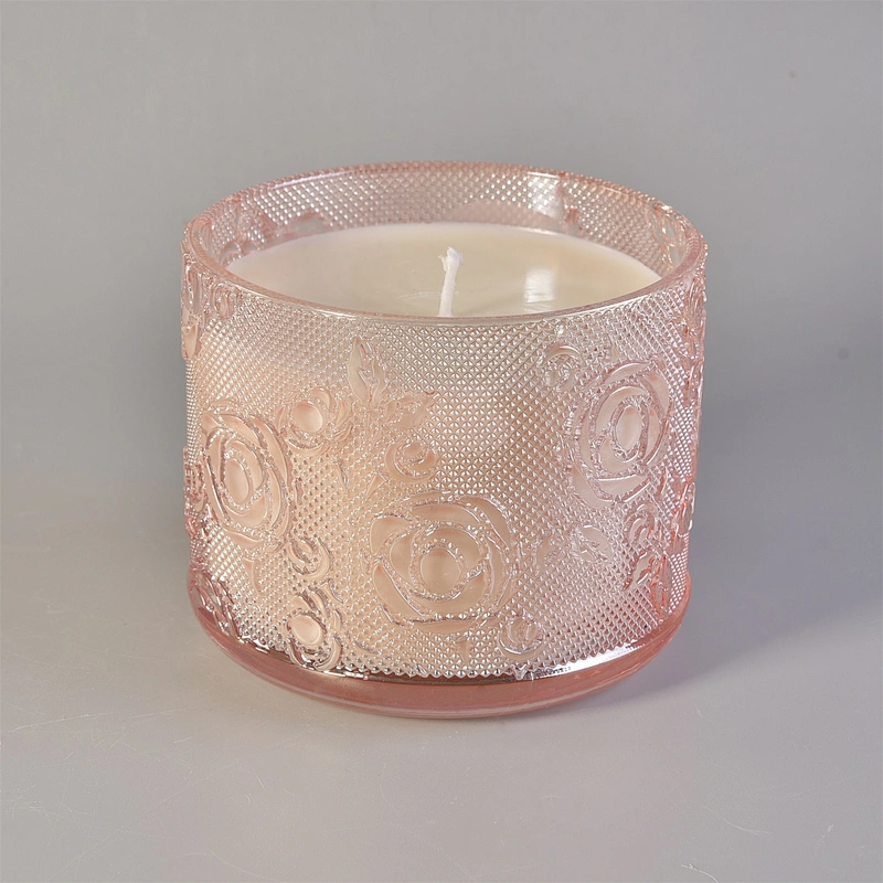 Sunny large decorative empty luxury scented rose 11oz candle jar