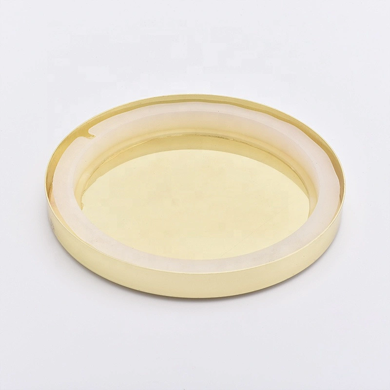 wholesales candle holder lid, gold lid for candle jars