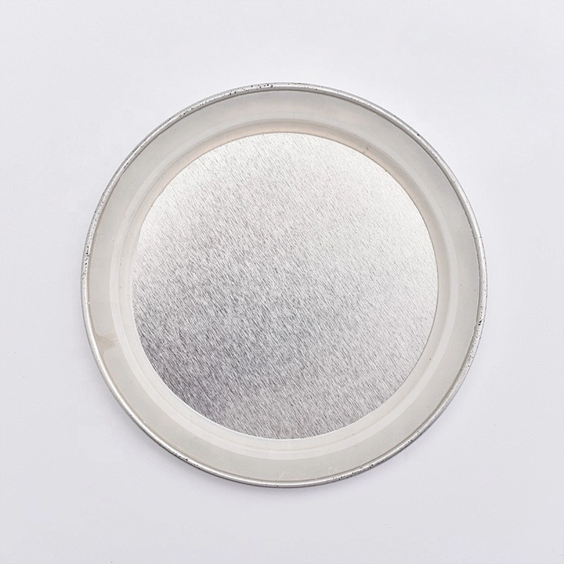 Tin Candle Holder Lids Silver Tin Covers for Jars Wholesales