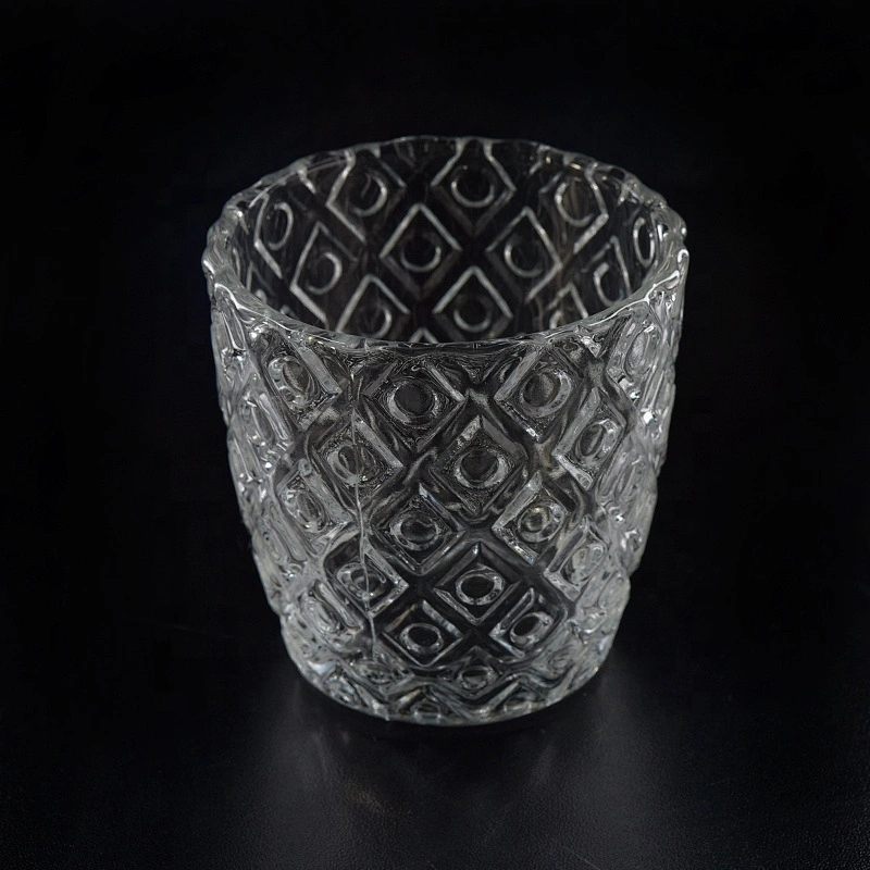 Clear round Glass Candle holders home Decor