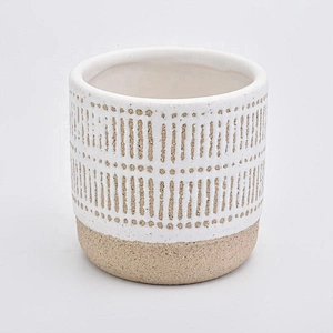 round ceramic container, matte ceramic candle jars in bulk