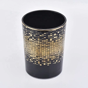 8oz 10oz 12oz black sprayed glass candle jars