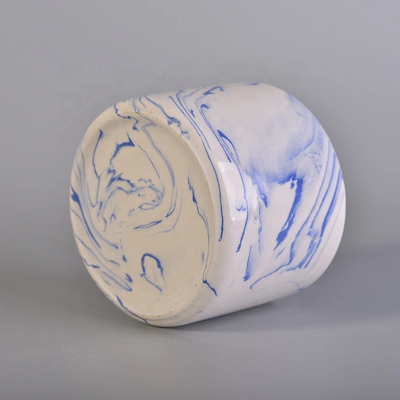 Vintage votive ceramic candle jars for home decor