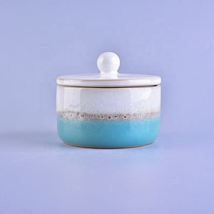 Antique ceramic votive candle holder with lid in bulk