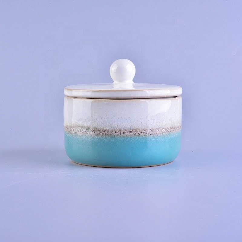Antique ceramic votive candle holder with lid in bulk