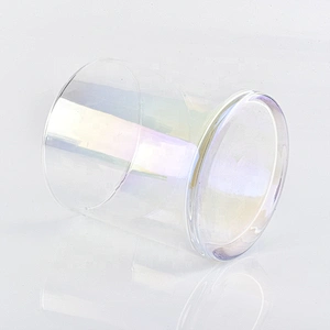 Transparent customized candle vessel glass candle jar wedding decoration in bulk