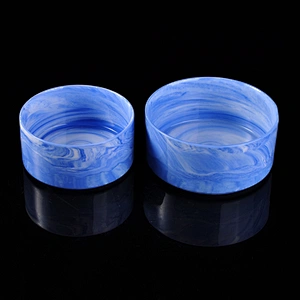 marbling candle container blue colored ceramic container