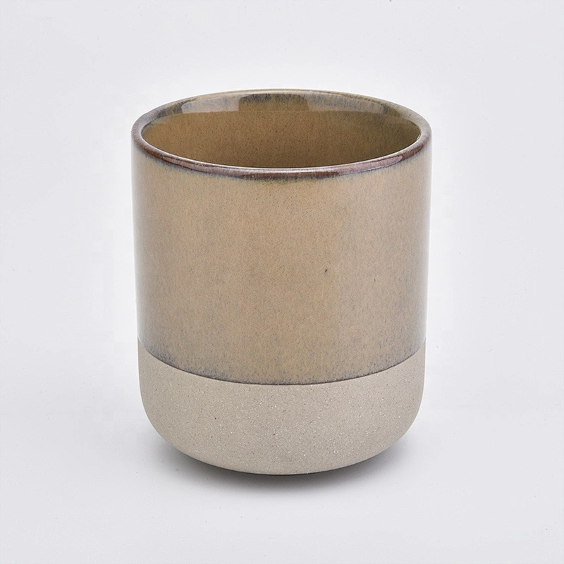 8oz 10oz 12oz Supplier amber matte ceramic candle holder