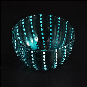 Sunny custom blue crystal luxury candle glass holder