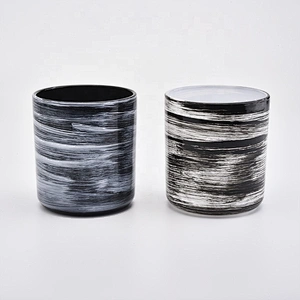 Custom hurricane Glass Candle Jars votive candle vessel Home Decor in bulk