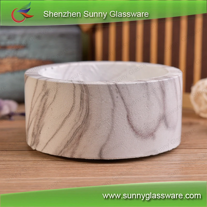Hurricane concrete candle containers round candle vessel wholesales