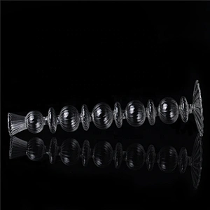 Wholesales clear glass candlestick borosilicate candle holder home decoration