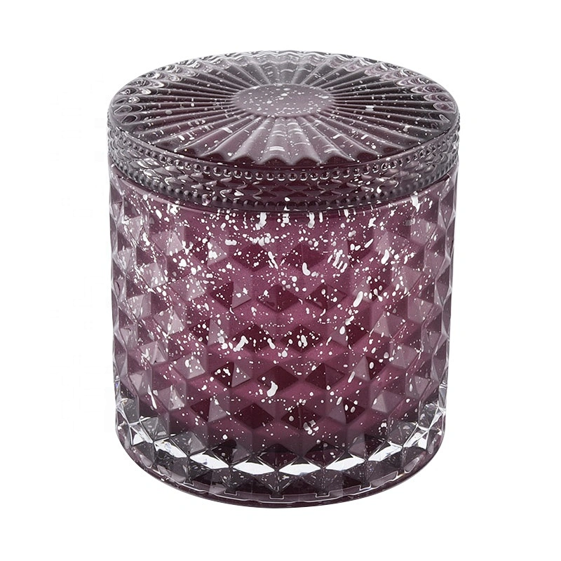 10oz 12oz Sunny scented decorative Luxury glass candle jar with lid