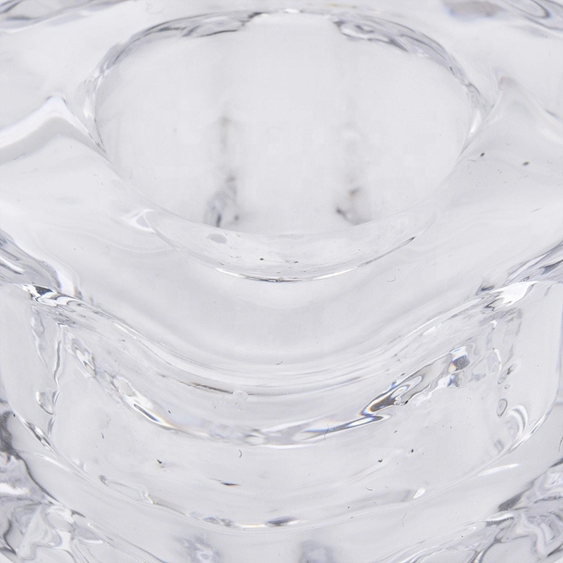 Clear crystal square tealight glass candle jars home decoration