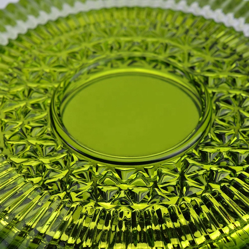 Restaurant table luxury glass candle holders with glass lids