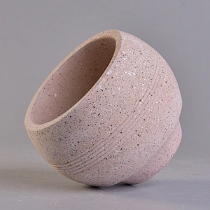 Wholesales custom round pink cement candle jar 8oz 10oz 12oz