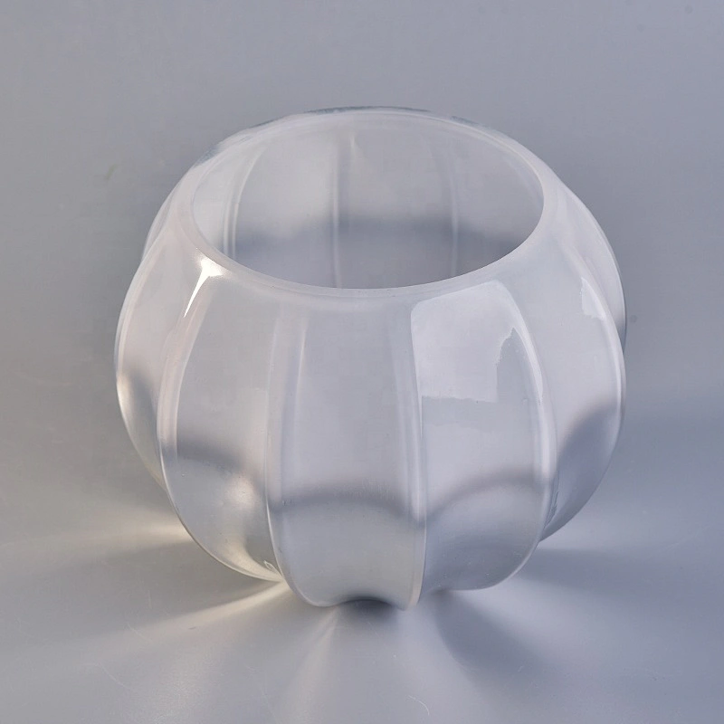 Pumpkin glass candle holder mirror base milk top home decoration wholesale
