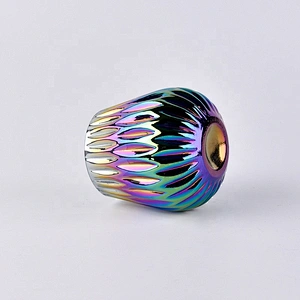 Empty gradient electroplating candle container votive glass candle holder home decor supplier