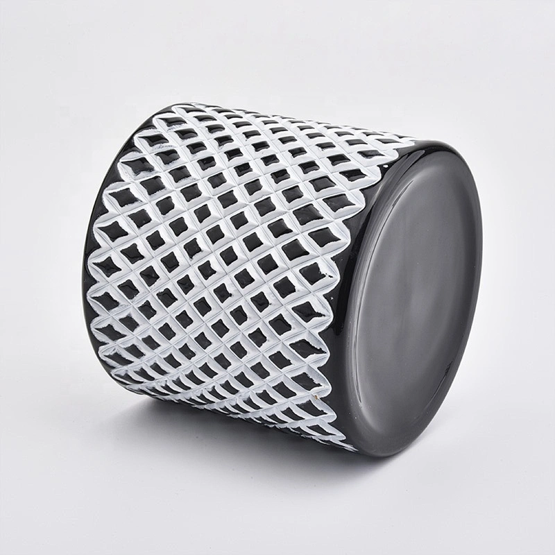 Handmade cylinder candle holder glass votive candle jars home decoration use