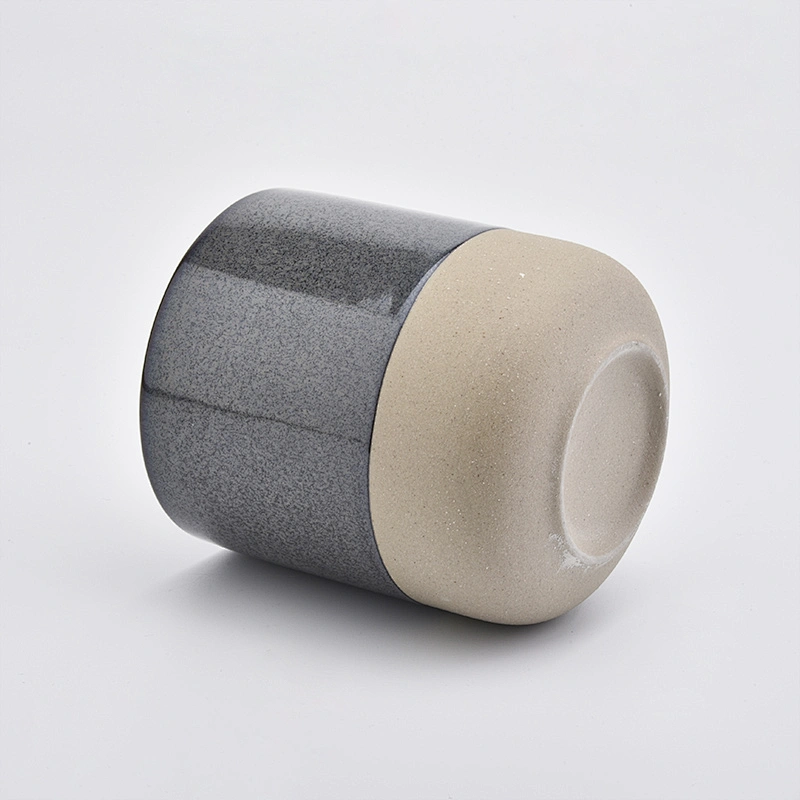 12oz ceramic vessel for candle making, unique glazed ceramic jar