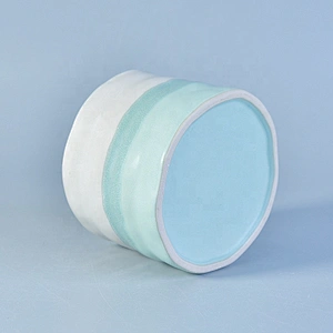 Customized color glaze ceramic tealight candle vessel candle containers home decorative use
