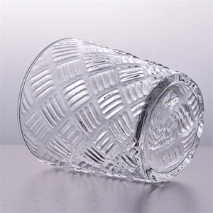 Clear handmade candle container glass tea light candle jar home decorative bulk