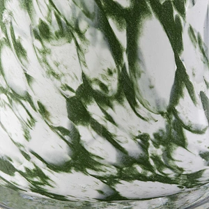 green glossy glass vessel glass candle jar hand made home decoration