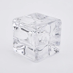 Transparent mini crystal glass tealight candle jars for wedding