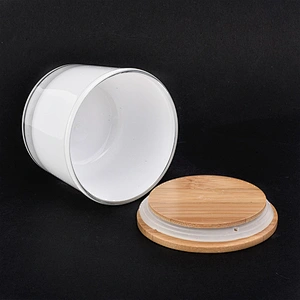hot sales white 4 oz glass candle jar with lid