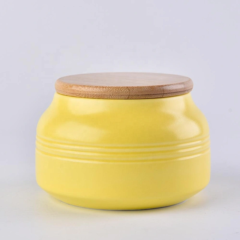 10oz Glazed Belly Ceramic Candle Jars ome Decoration Pieces