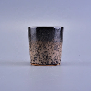 200ml Cylinder amber ceramic candle holder wholesales