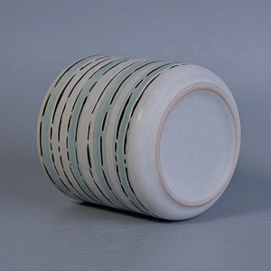 Empty hand painting ceramic candle containers votive candle holders home decoration factory