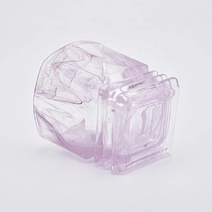 Lovely pink color glass candle holder wholesale candle jar