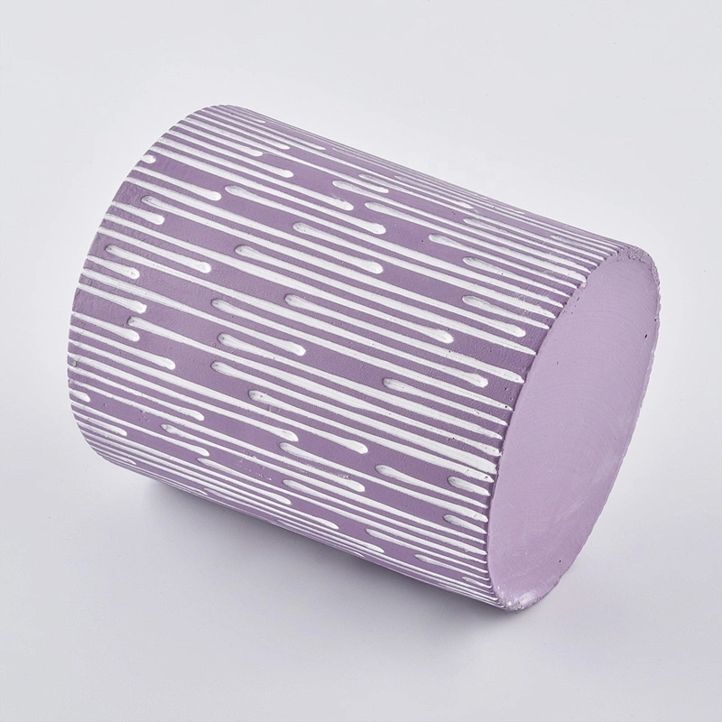 Luxury custom purple ceramic candle holders 10oz