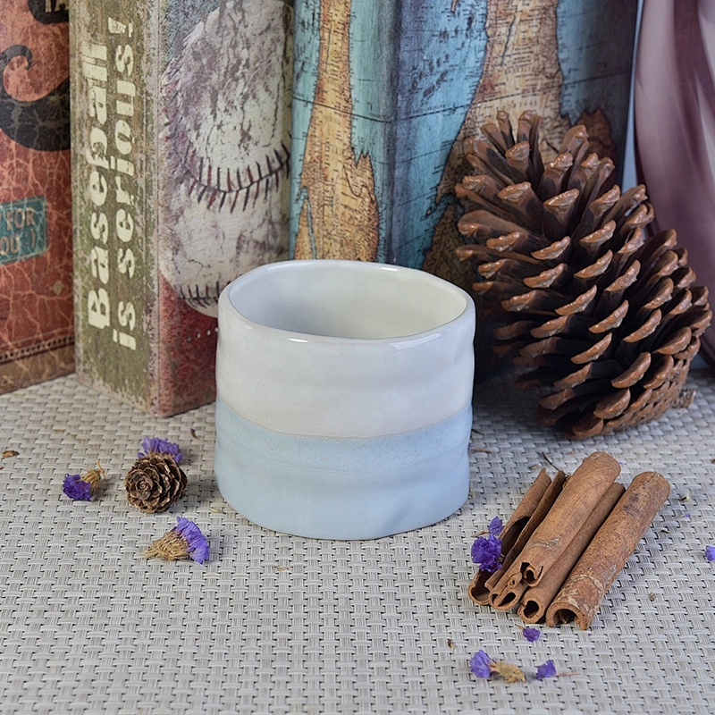 Unique glaze irregular ceramic tealight candle vessel candle containers home decorative use
