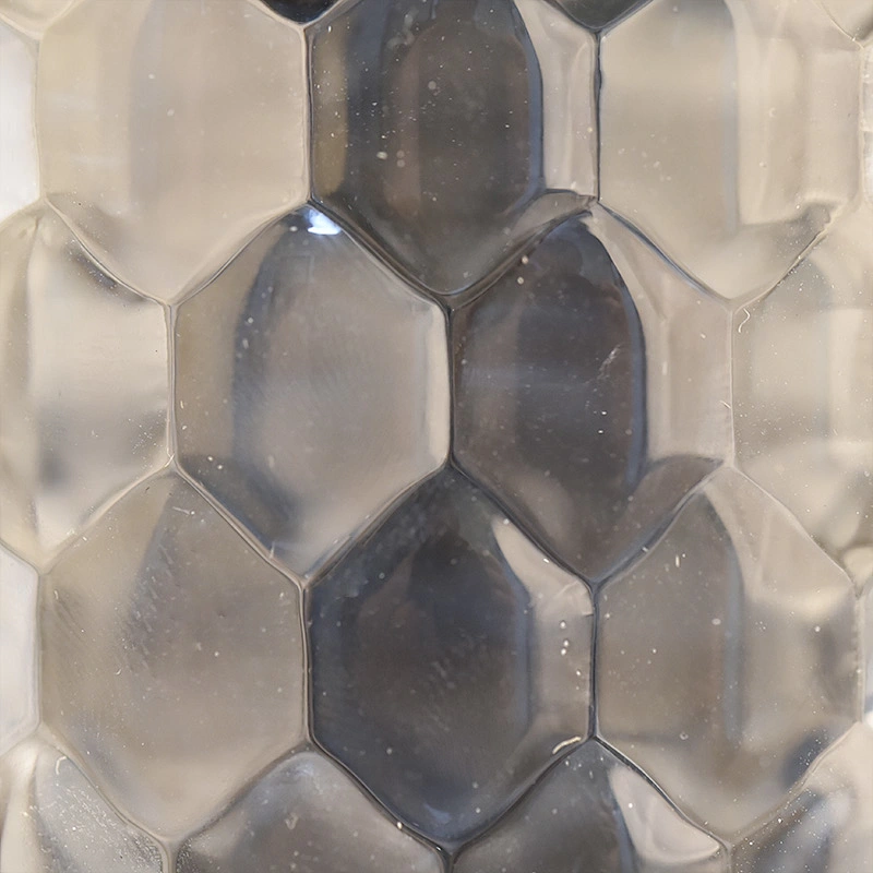 diamond pattern glass vessel luxury glass candle holder home decor