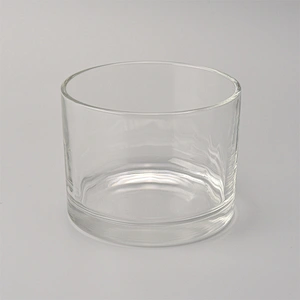 wide glass candle vessel, glass jar for candle making