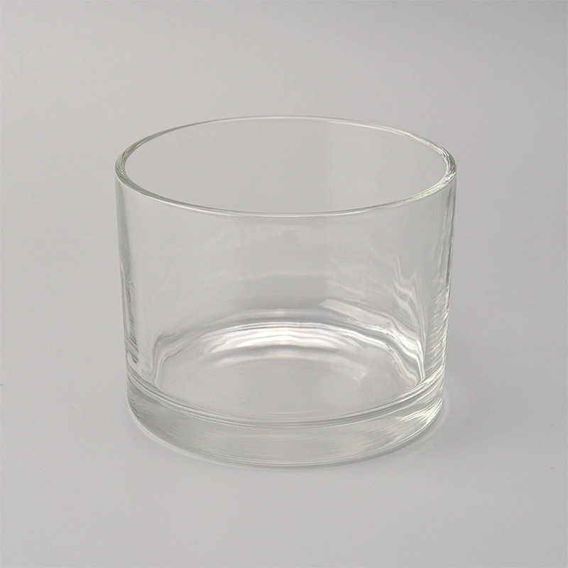 wide glass candle vessel, glass jar for candle making