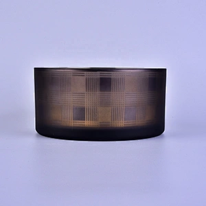 Wholesales luxury large electroplated glass candle jars 10oz 14oz 20oz