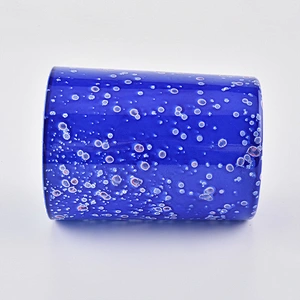 Unique design decoration glass candle holder candle glass jar for wedding
