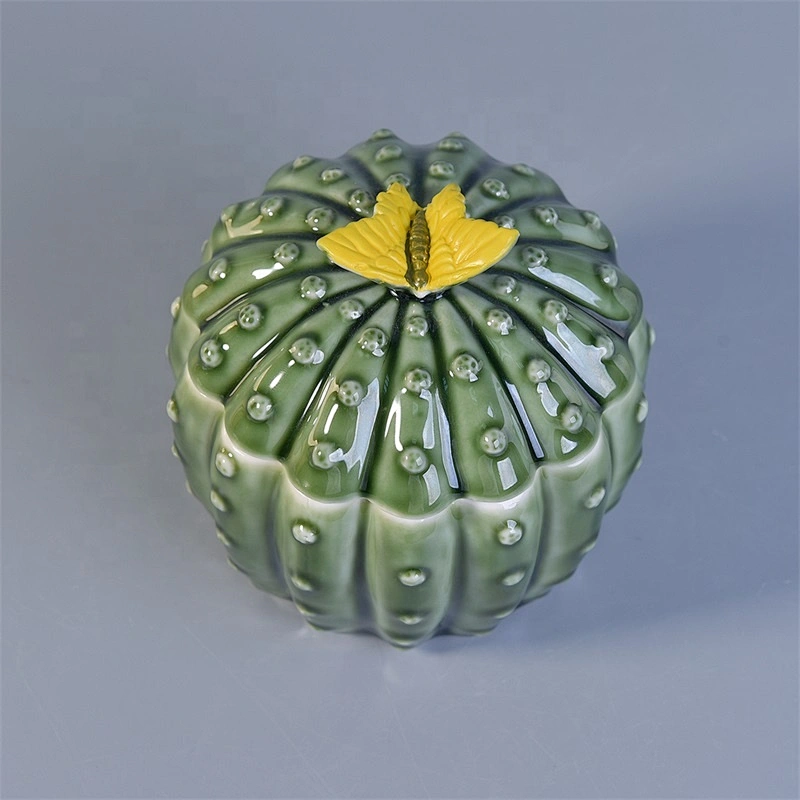 Personalized ceramic tealight candle holder with lid