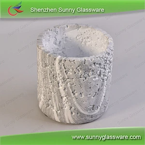 Vintage cement tea light candle jars wholesales