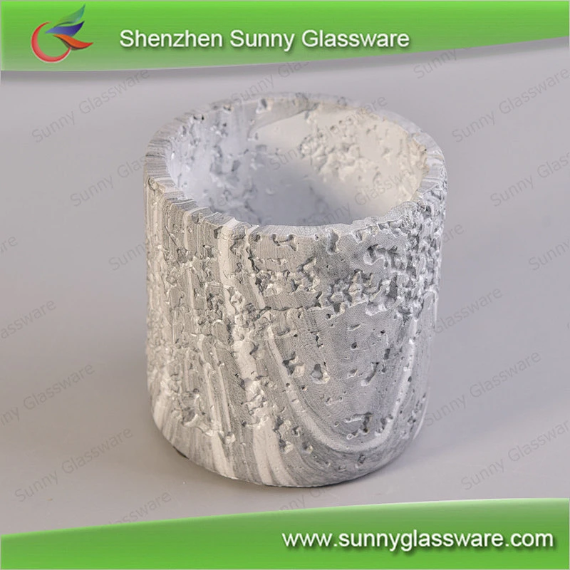 Vintage cement tea light candle jars wholesales