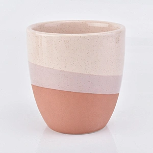 Glazed ceramic candle cup custom made candle bottle home decor