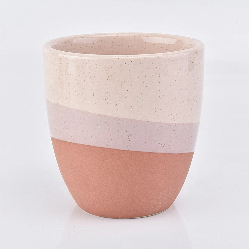 Glazed ceramic candle cup custom made candle bottle home decor