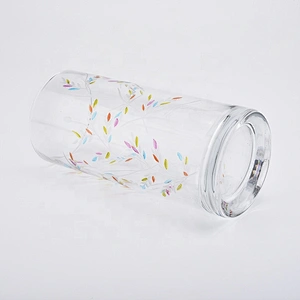 Handmade crystal pillar candle container tealight glass candles jars bottle home decor in bulk